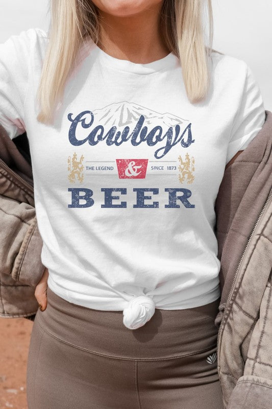"Cowboys And Beer" Graphic Top